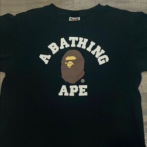 Bape Men’s college tee black size medium pre-owned